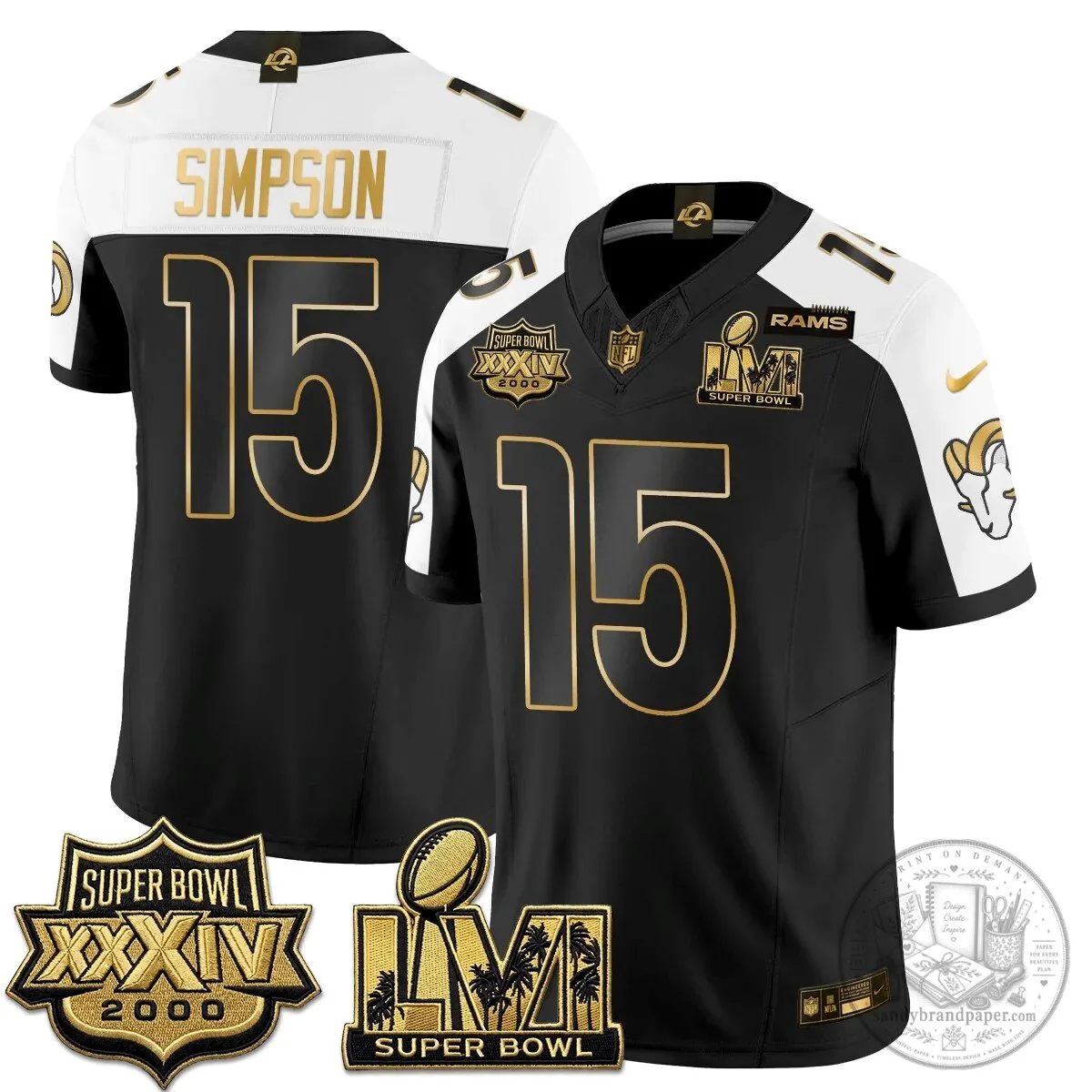 Los Angeles Rams Super Bowl LVI Champions White Vapor Football Jersey 92 Los Angeles Rams Super Bowl LVI Champions White Vapor Football Jersey