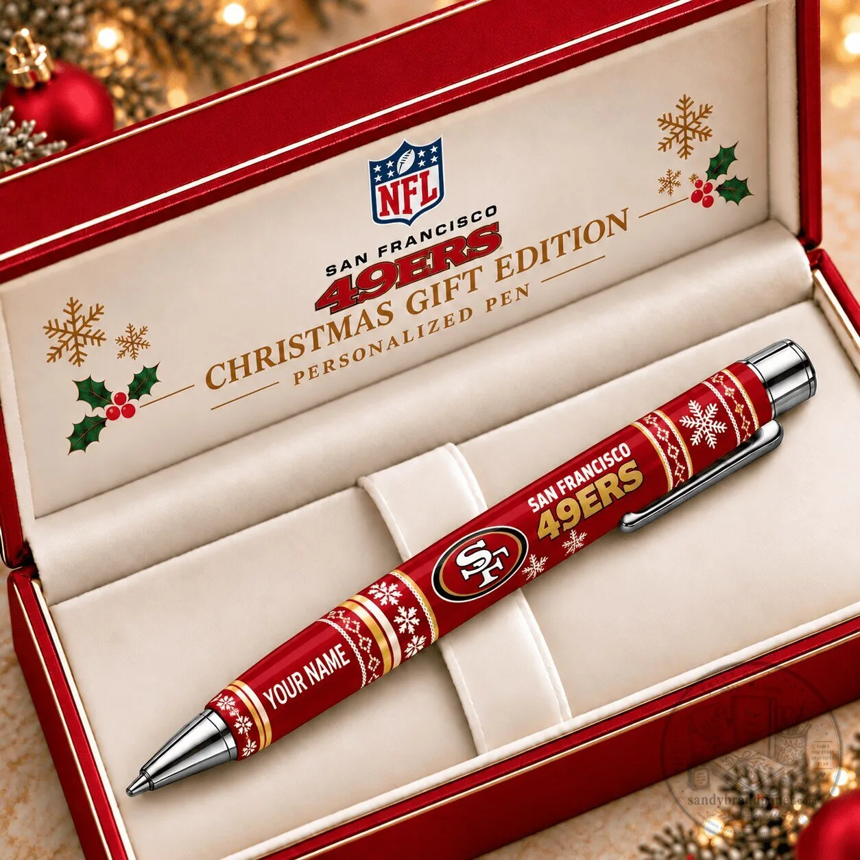 San Francisco 49ers Christmas Personalized Ballpoint Pen NFL Gift