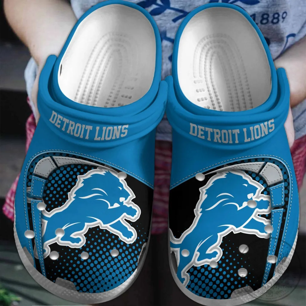 Detroit Lions Football Team Logo Crocs Shoes 31 Detroit Lions Football Team Logo Crocs Shoes