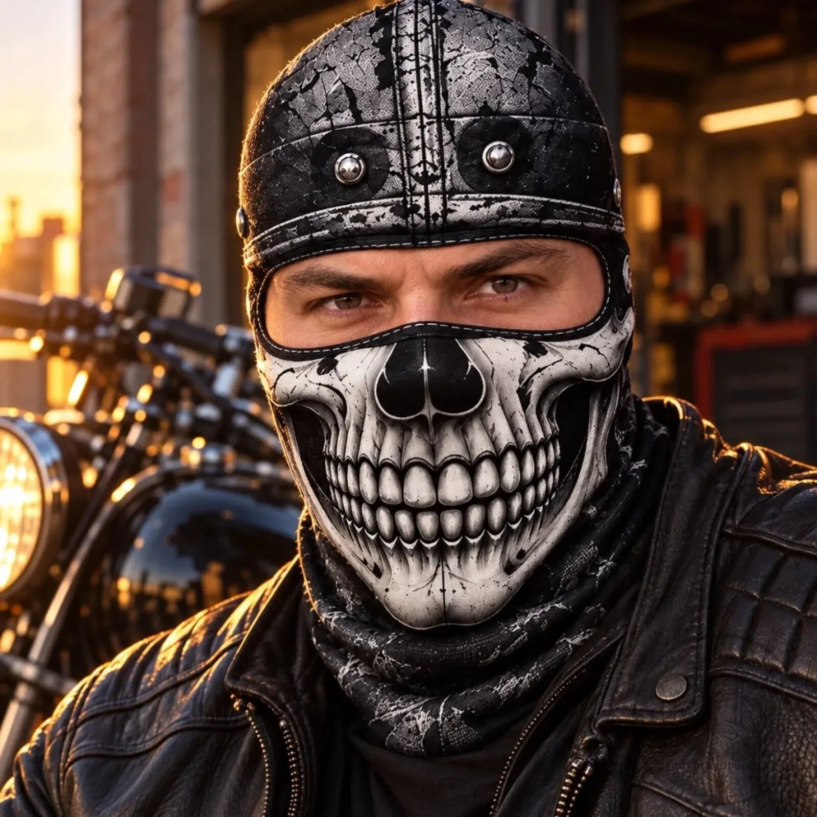Skull Face Mask Balaclava Biker Headwear 8 Skull Face Mask Balaclava Biker Headwear