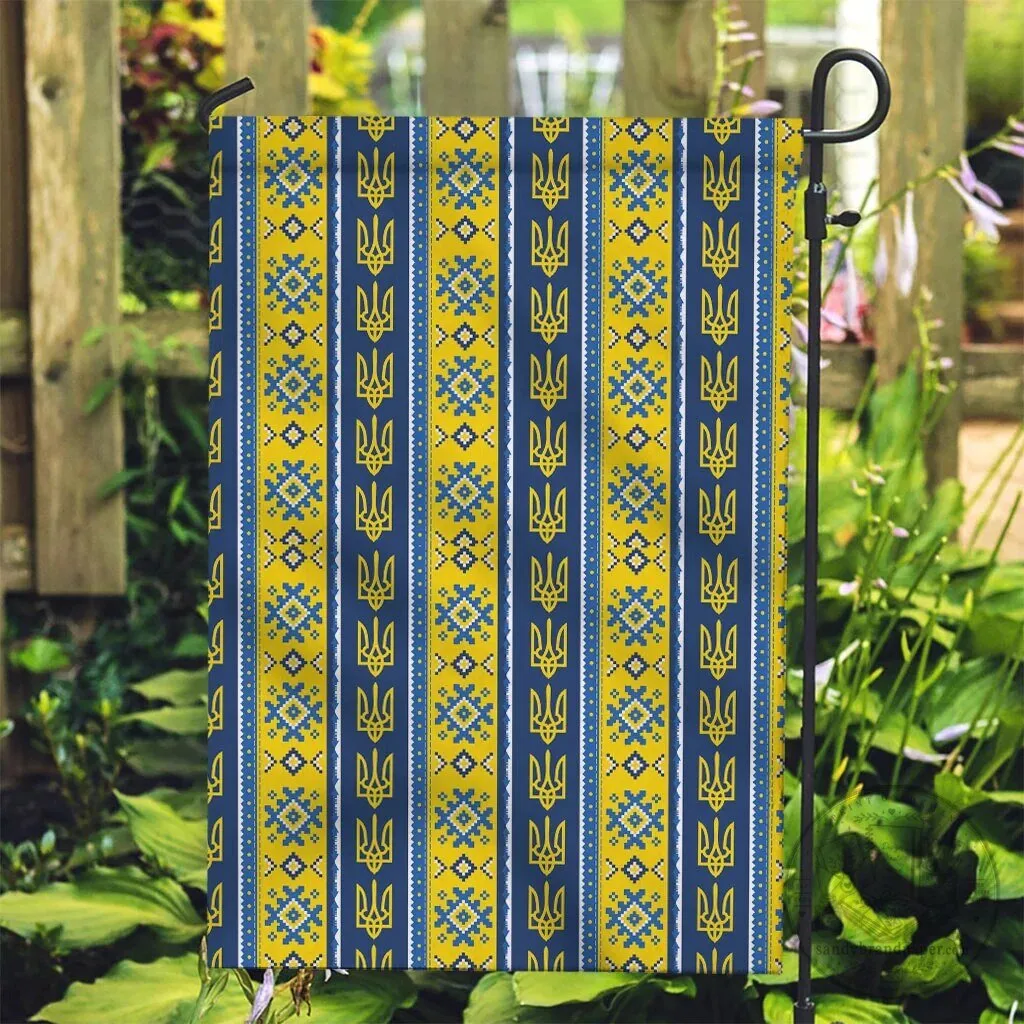 Ukrainian Trident Pattern Outdoor Decorative Flag 8 Ukrainian Trident Pattern Outdoor Decorative Flag