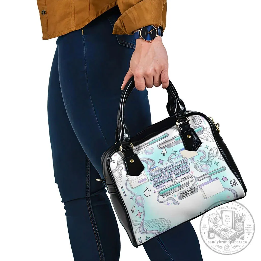 Buffering Since 1999 Y2K Retro Tech Vaporwave 90s Cyber Aesthetic Shoulder Handbag 8 Buffering Since 1999 Y2K Retro Tech Vaporwave 90s Cyber Aesthetic Shoulder Handbag