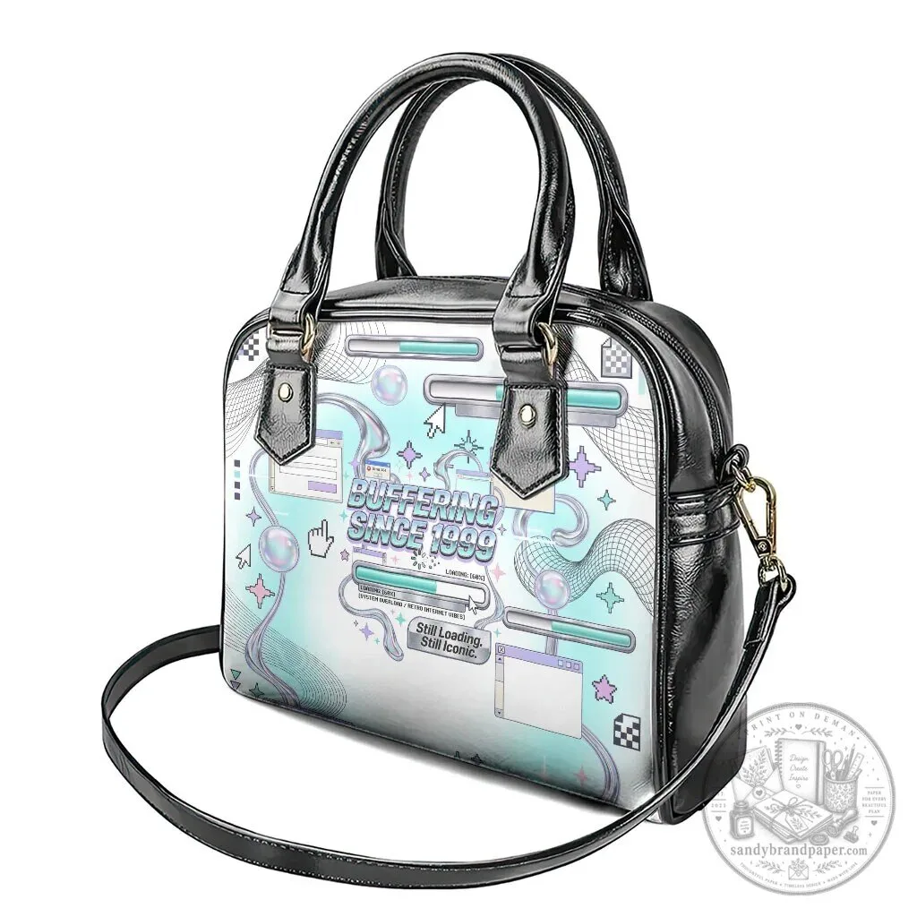 Buffering Since 1999 Y2K Retro Tech Vaporwave 90s Cyber Aesthetic Shoulder Handbag 10 Buffering Since 1999 Y2K Retro Tech Vaporwave 90s Cyber Aesthetic Shoulder Handbag