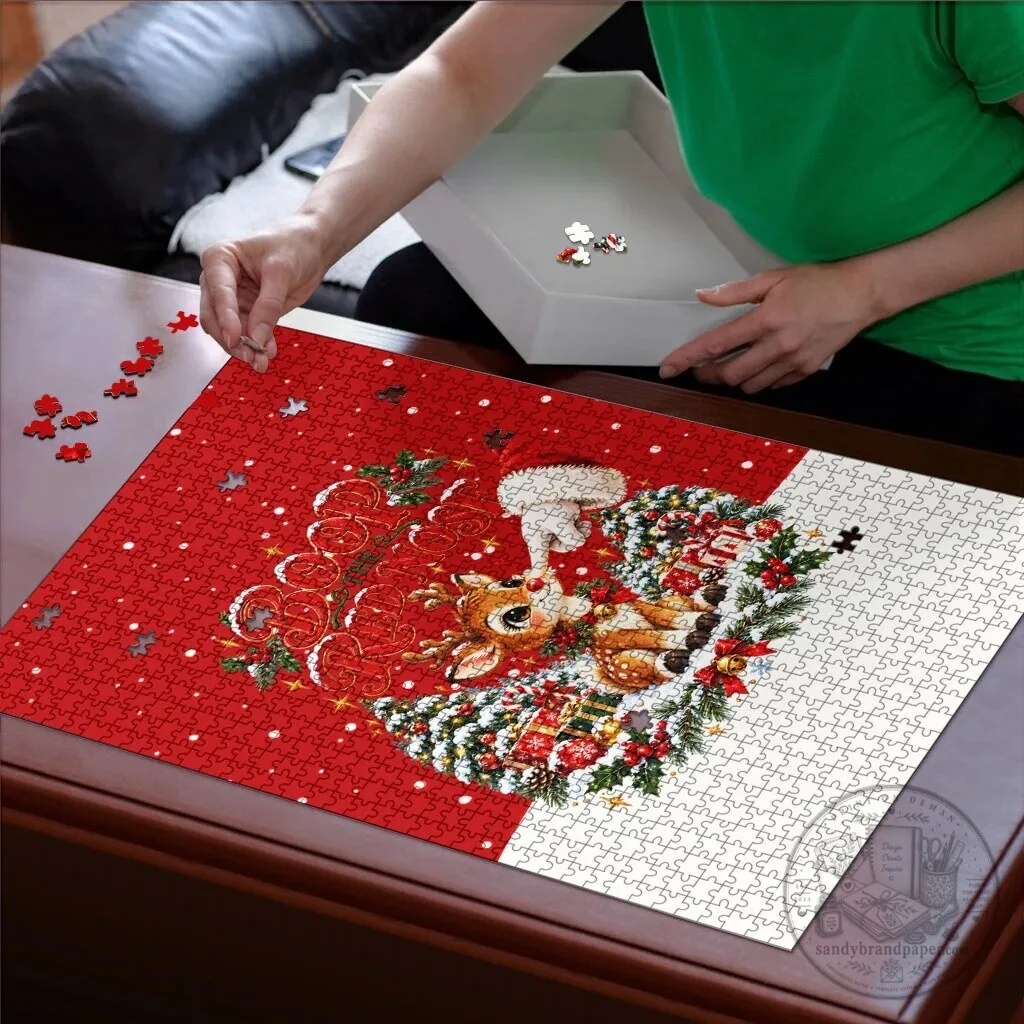Cute Reindeer Boop The Red Nose Christmas Festive Winter Holiday Jigsaw Puzzle 7 Cute Reindeer Boop The Red Nose Christmas Festive Winter Holiday Jigsaw Puzzle
