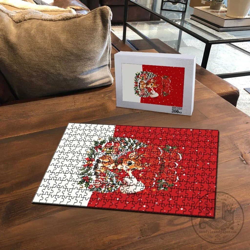 Cute Reindeer Boop The Red Nose Christmas Festive Winter Holiday Jigsaw Puzzle 9 Cute Reindeer Boop The Red Nose Christmas Festive Winter Holiday Jigsaw Puzzle