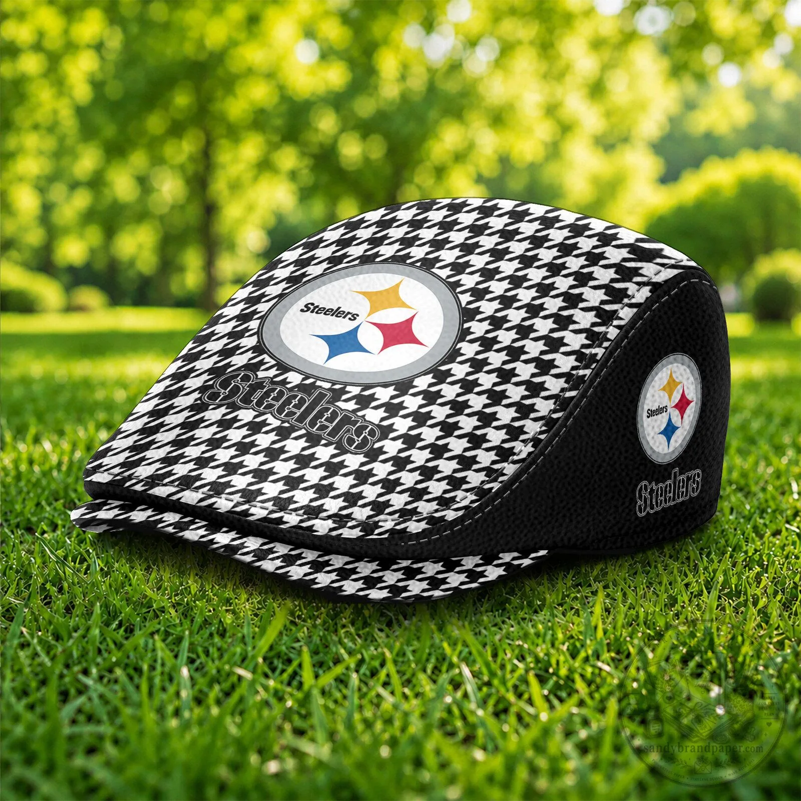 Pittsburgh Steelers Houndstooth Pattern Golf Cap Hat