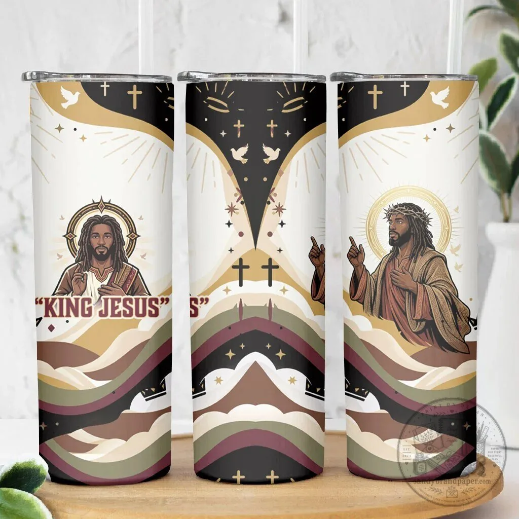 King Jesus African American Christ Religious Christian Faith Holy Cross Dove Tumbler 7 King Jesus African American Christ Religious Christian Faith Holy Cross Dove Tumbler