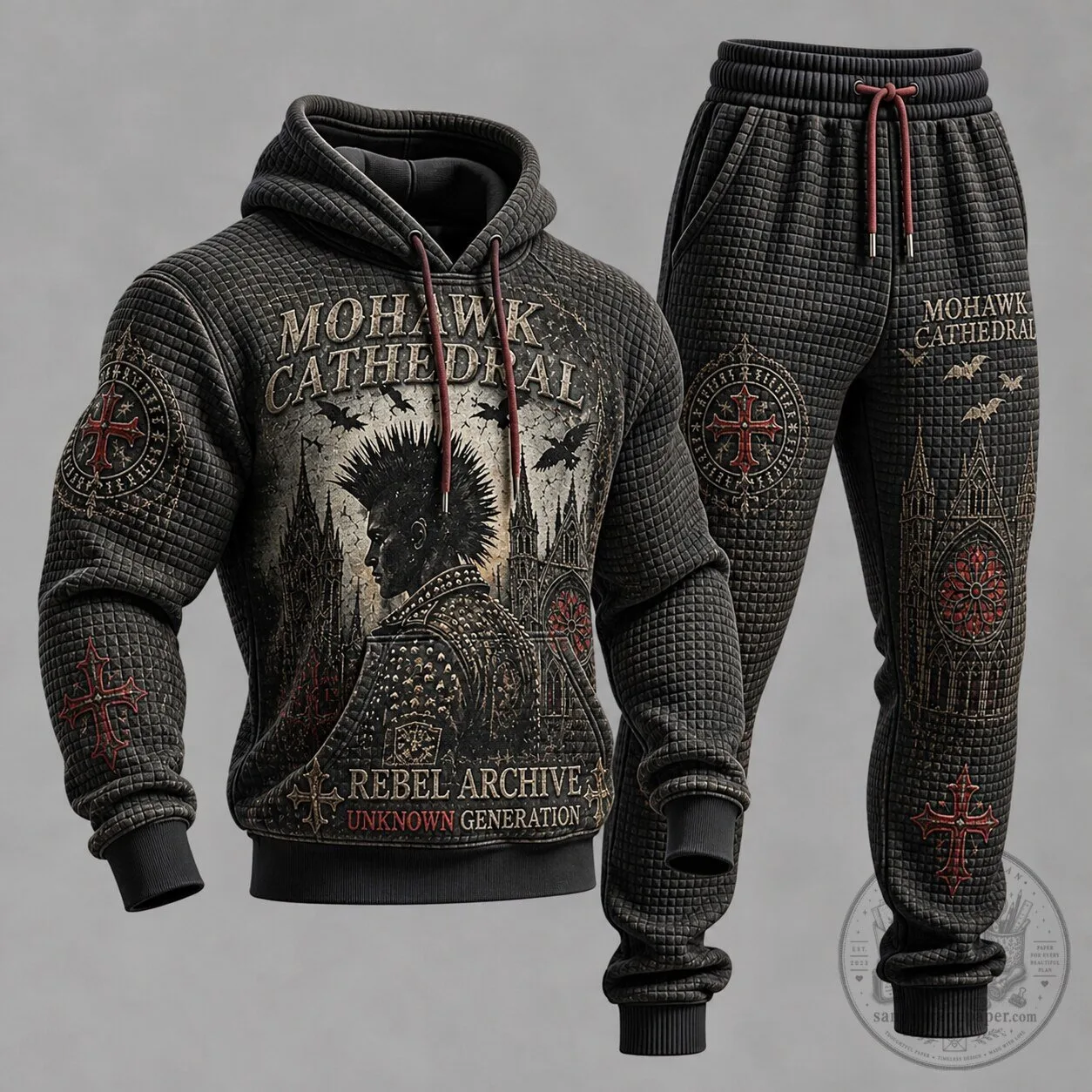Mohawk Cathedral Rebel Archive Unknown Generation Skull Graphic Hoodie