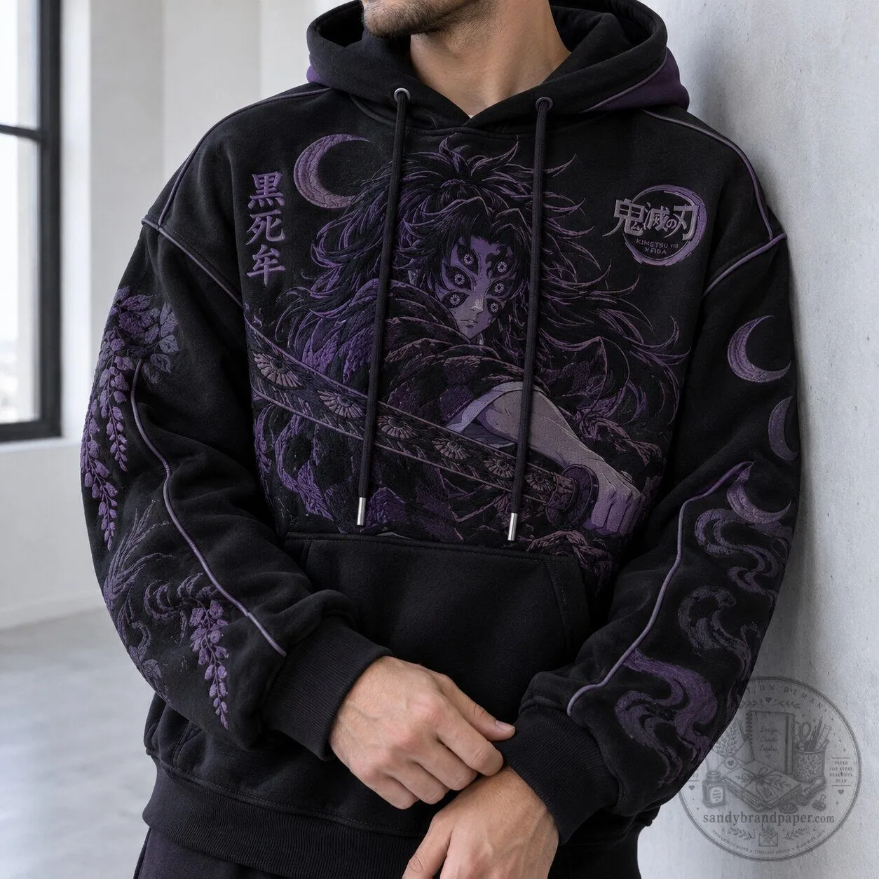 Demon Slayer Kokushibo Moon Breathing Anime Hoodie