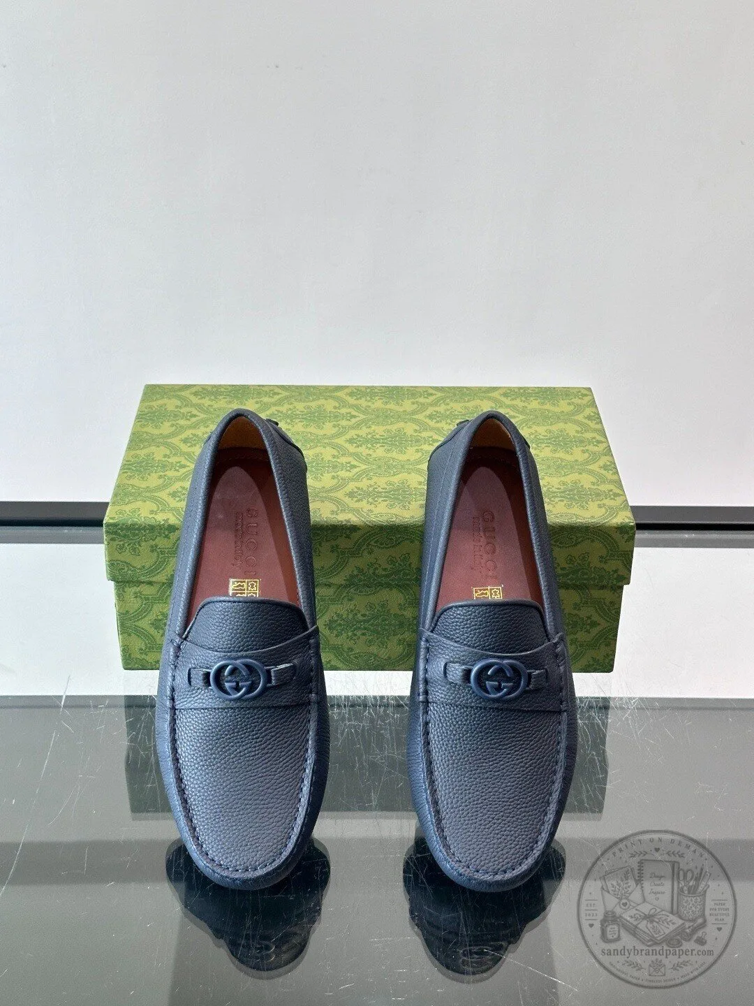 Gucci Interlocking G Leather Loafers Men's Slip-On Shoes