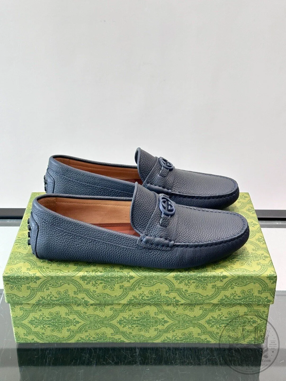 Gucci Interlocking G Leather Loafers Men's Slip-On Shoes 6 Gucci Interlocking G Leather Loafers Men