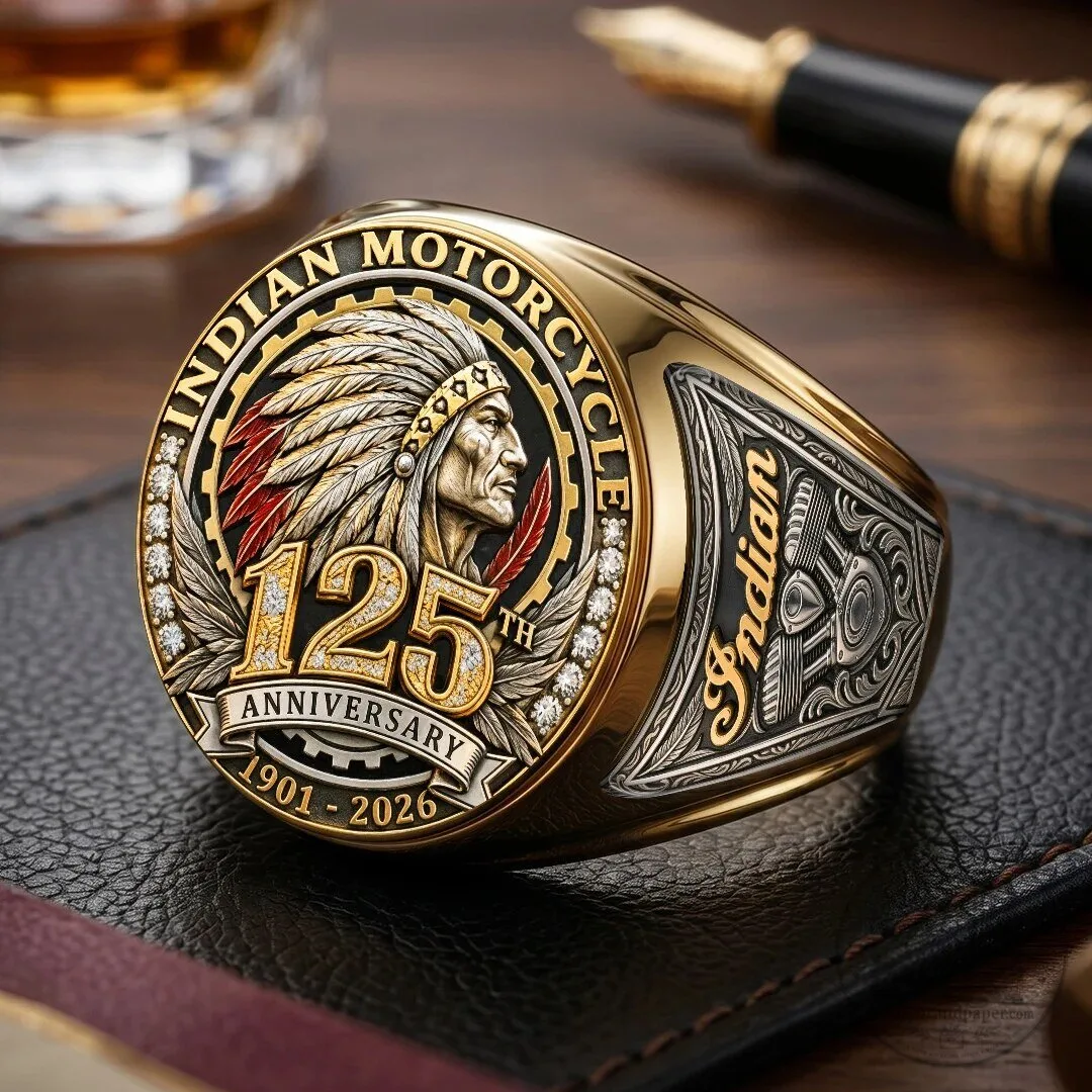 Indian Motorcycle 125th Anniversary Commemorative Ring