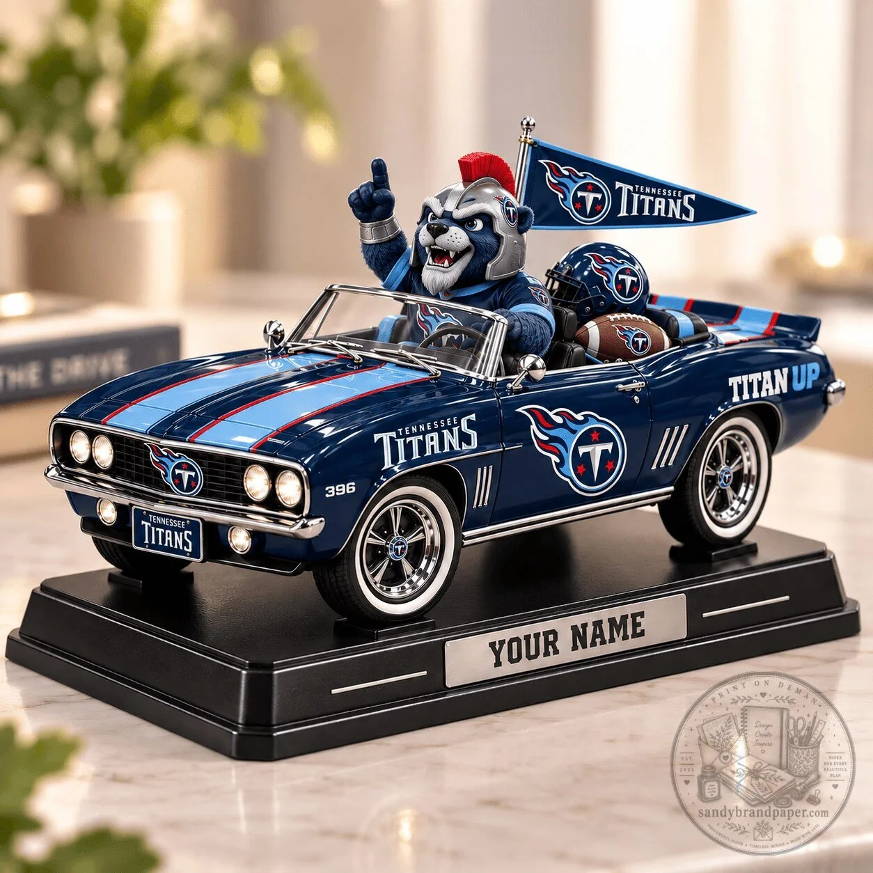 Tennessee Titans NFL Car Figurine Custom Nameplate Collectible
