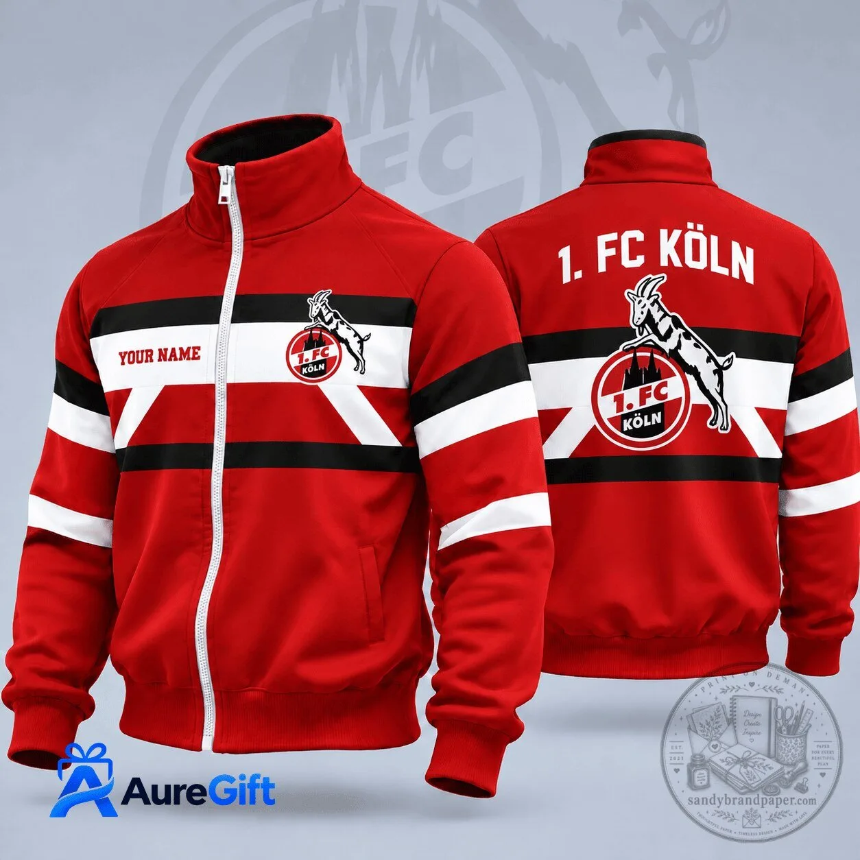1. FC Köln Bundesliga Matchday Personalized Name Stand Collar Jacket