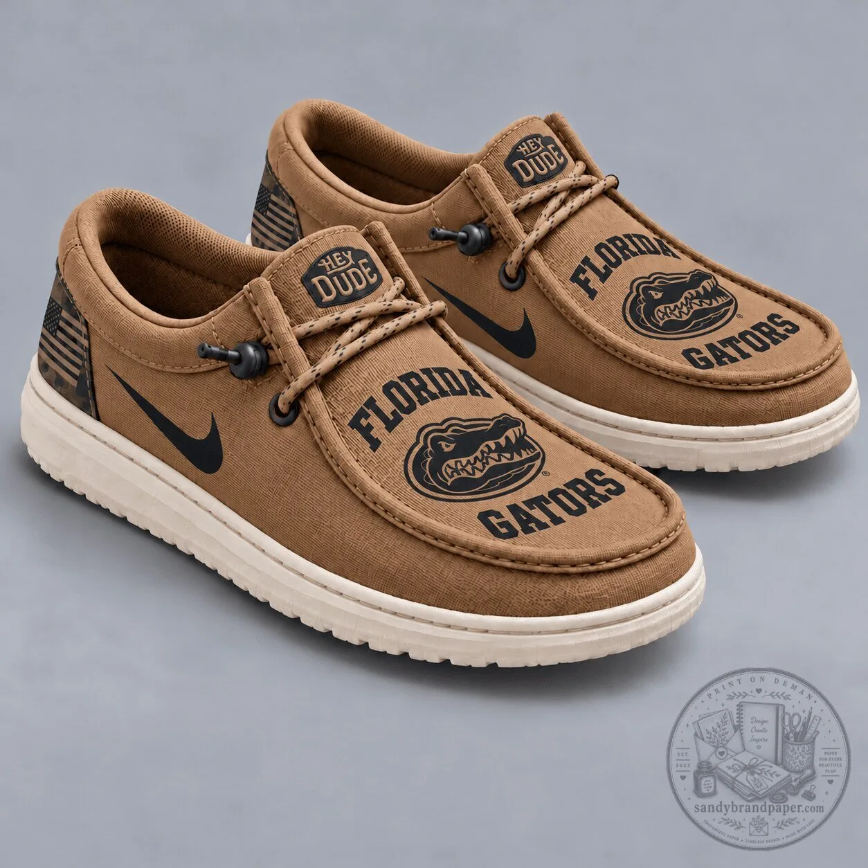Florida Gators NCAA Vintage Military Brown Loafer Shoes 1 Florida Gators NCAA Vintage Military Brown Loafer Shoes