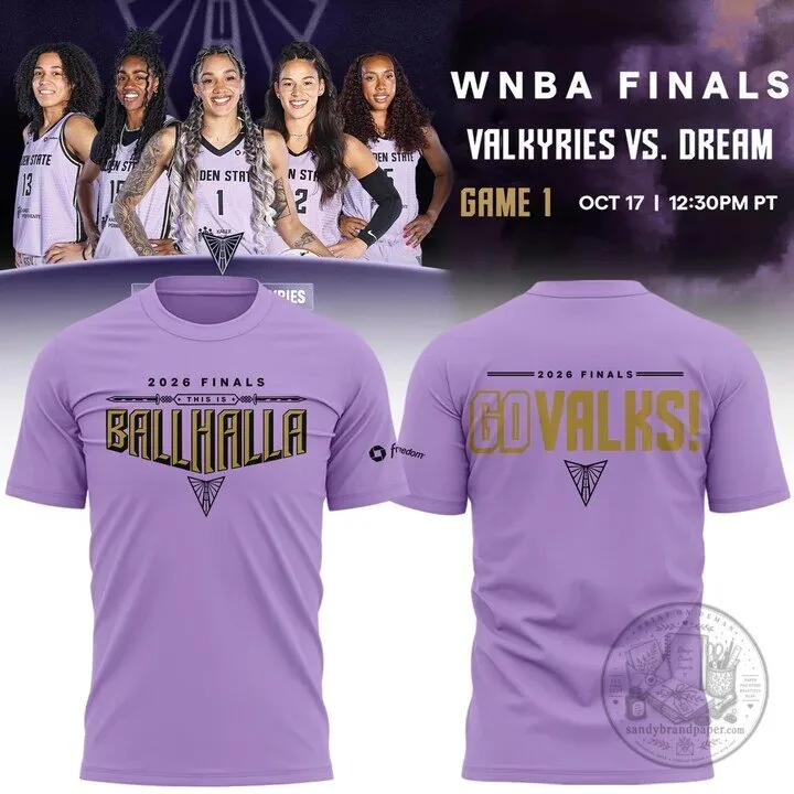 2026 Finals Purple T-Shirt of Golden State Valkyries at Ballhalla