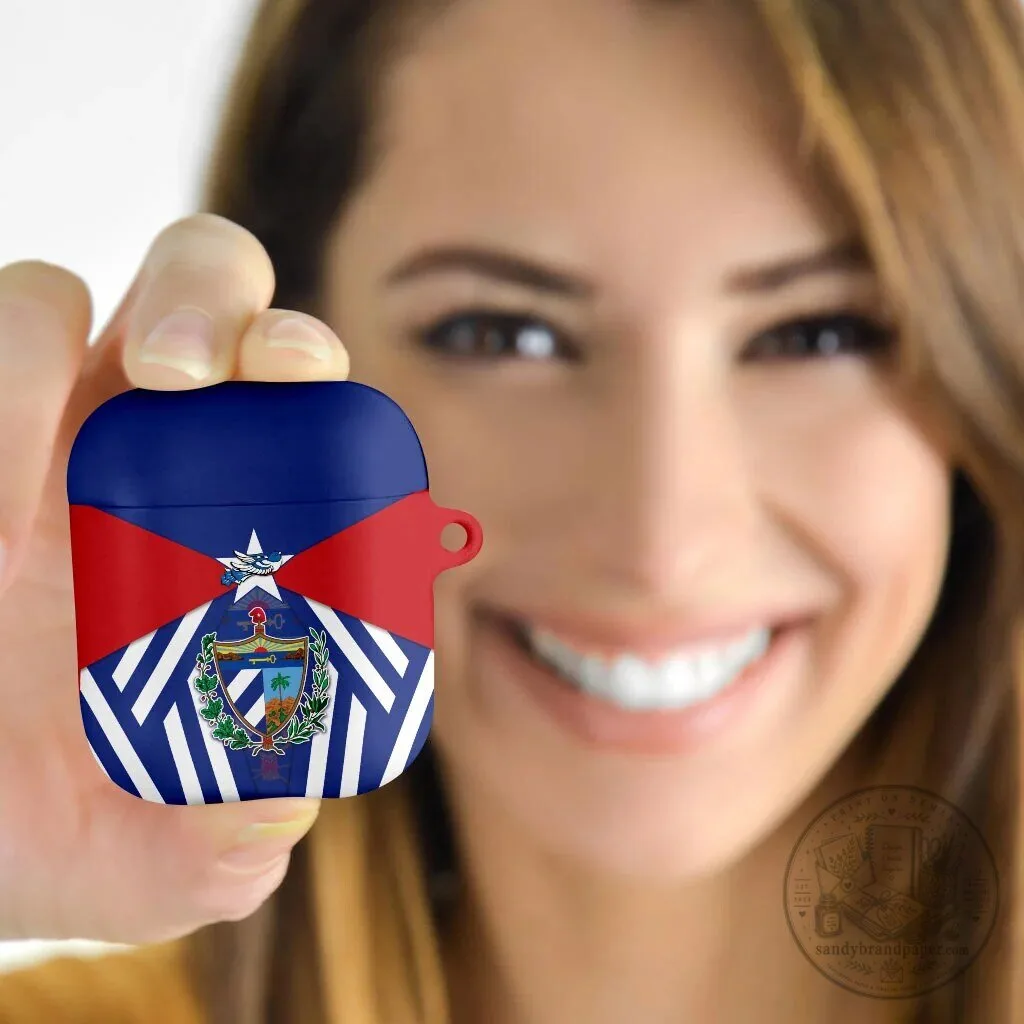 Cuba Flag and Coat of Arms AirPods Case, Cuban Trogon Wireless Earbud Cover 7 Cuba Flag and Coat of Arms AirPods Case, Cuban Trogon Wireless Earbud Cover