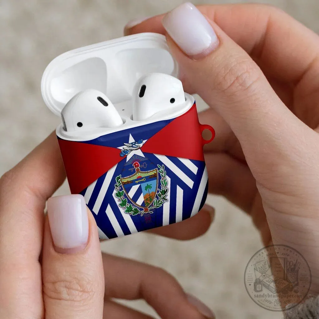 Cuba Flag and Coat of Arms AirPods Case, Cuban Trogon Wireless Earbud Cover 8 Cuba Flag and Coat of Arms AirPods Case, Cuban Trogon Wireless Earbud Cover