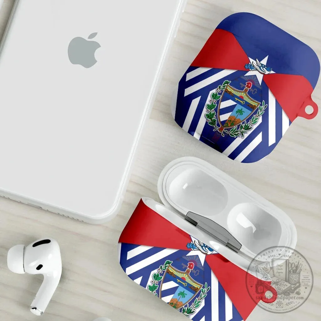Cuba Flag and Coat of Arms AirPods Case, Cuban Trogon Wireless Earbud Cover 10 Cuba Flag and Coat of Arms AirPods Case, Cuban Trogon Wireless Earbud Cover