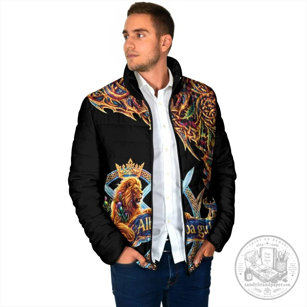 Scotland Forever Royal Lion Celtic Knot Tartan Padded Jacket 8 Scotland Forever Royal Lion Celtic Knot Tartan Padded Jacket