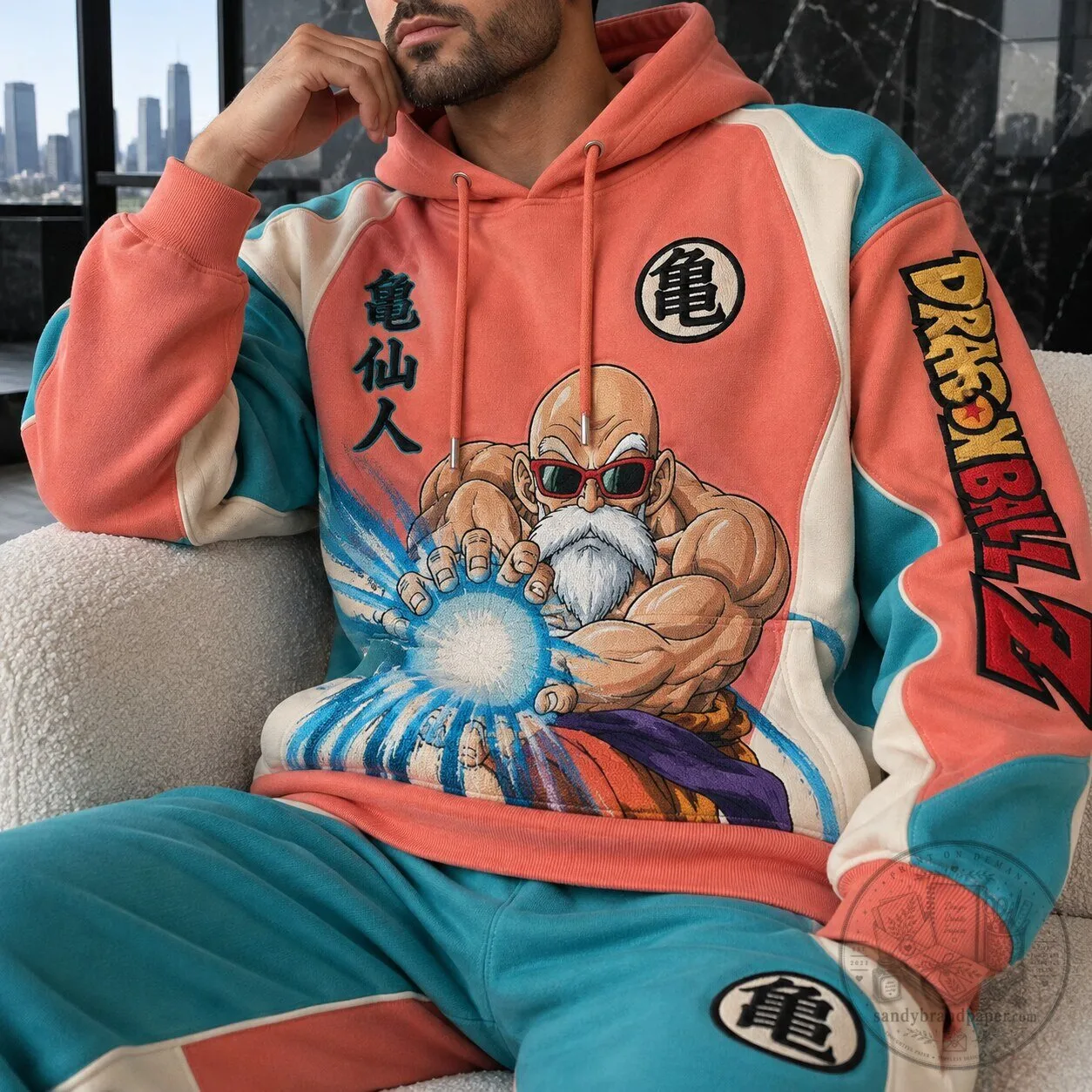 Dragon Ball Master Roshi Kamehameha Attack Anime Hoodie