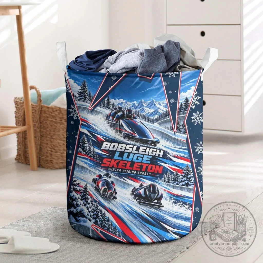 Winter Sliding Sports Bobsleigh Luge Skeleton Ice Racing Laundry Basket