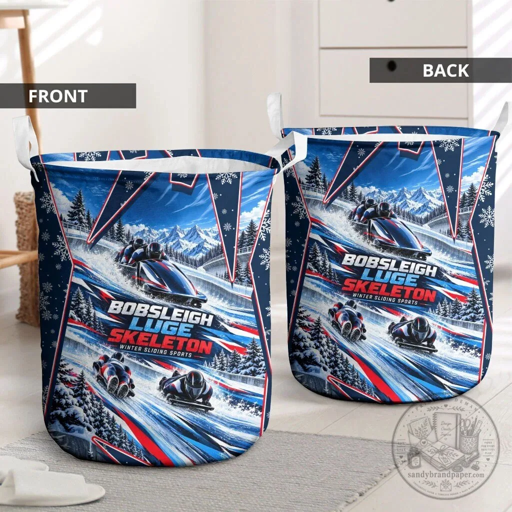 Winter Sliding Sports Bobsleigh Luge Skeleton Ice Racing Laundry Basket 6 Winter Sliding Sports Bobsleigh Luge Skeleton Ice Racing Laundry Basket